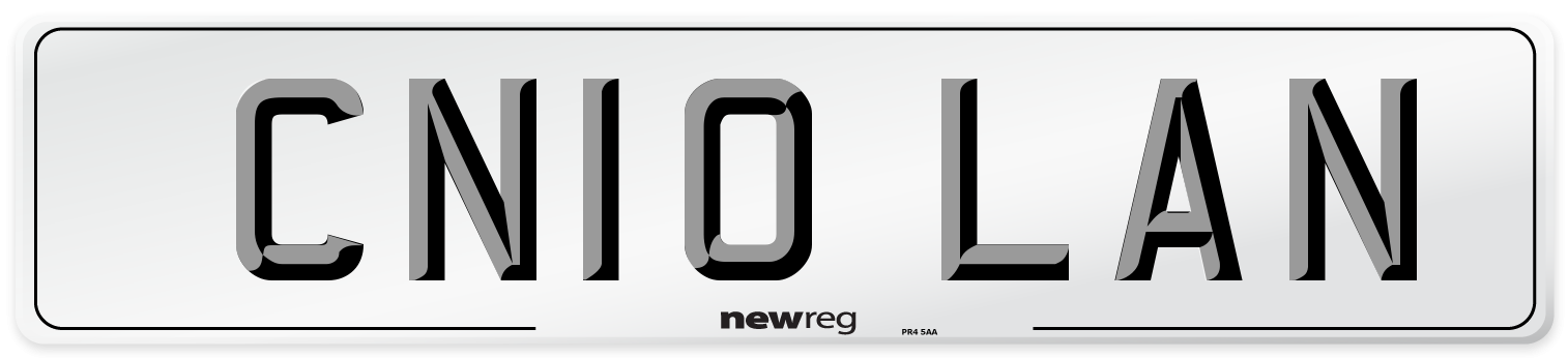 CN10 LAN Number Plate from New Reg